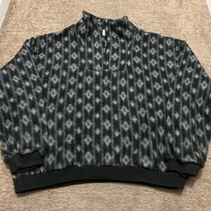 Vintage Circus Maximus by Forum 1/4 Zip Fleece Unisex XL Geometric Design